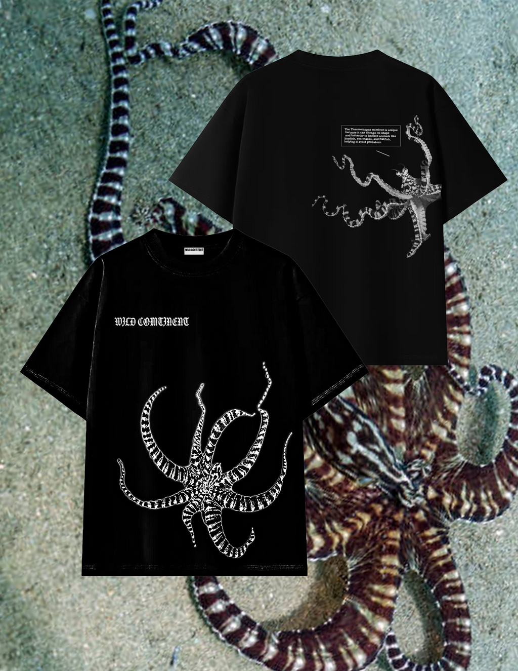 Mimic octopus graphic T-shirt