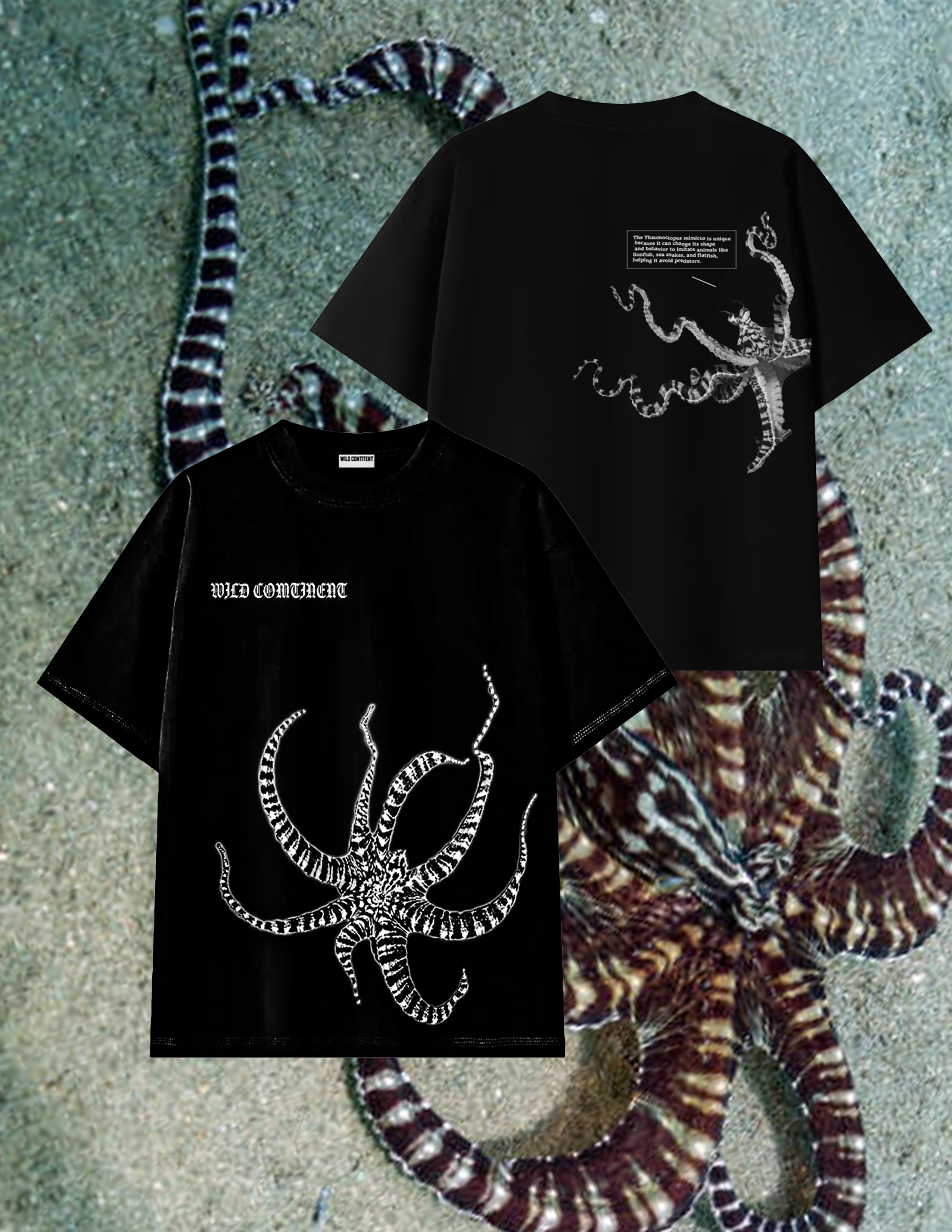 Mimic octopus graphic T-shirt